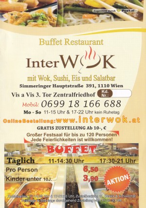 Interwok - Flyer - Buffet Restaurant Interwok - Wien