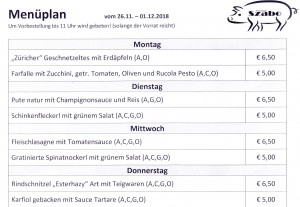 Fleischerei Szabo - Menüplan-Teil 01