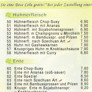 Zum Glück Speisekarte Seite 3 - China-Restaurant zum Glück - Wien