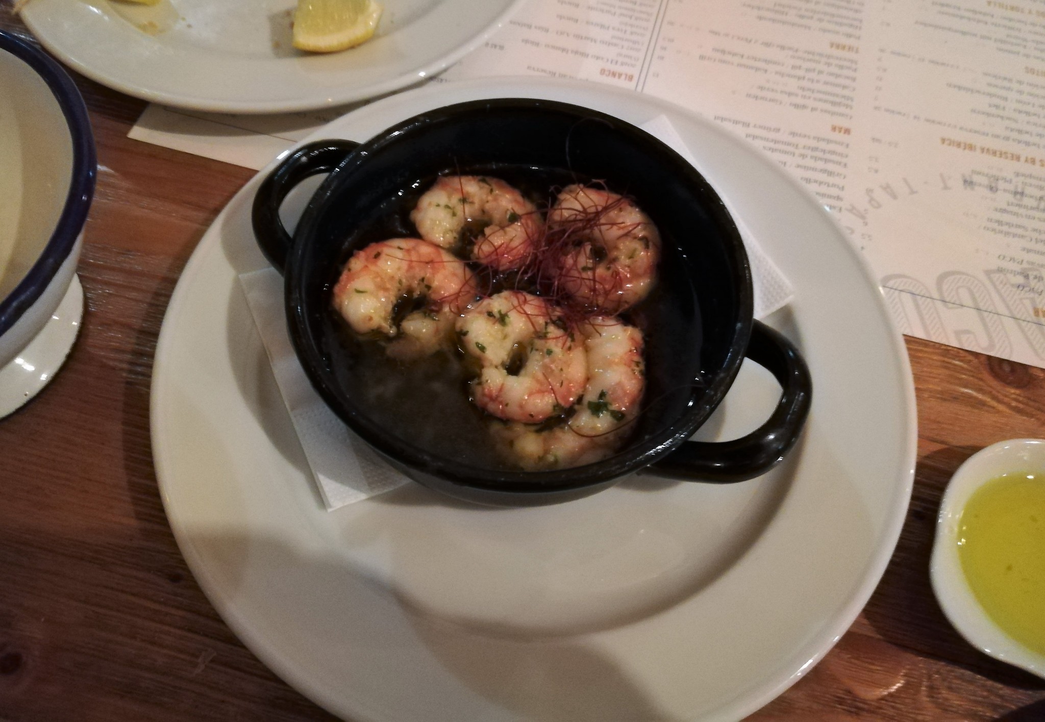 Gambas al Ajillo - Garnelen mit Knoblauch, sehr gut! - Paco - Wien