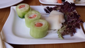 Gurkensushi und Butterfisch-Sashimi, naja - Koi - Wien