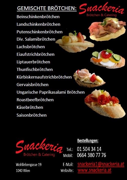 Wir bereiten Brötchen mit sehr hoher Qualität und viel Geschmack - Snackeria - Wien
