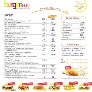 burger me - Flyer - Burgerme - Wien