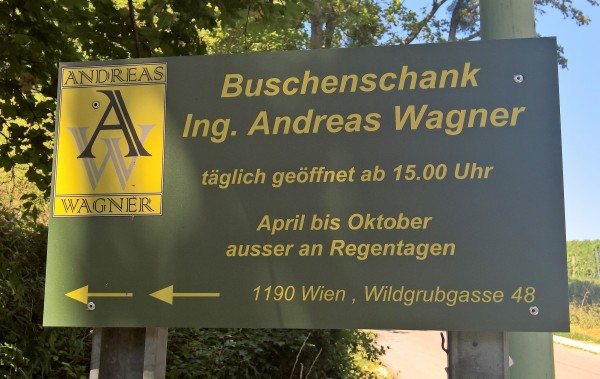 Hinweis in der Kahlenberger Straße..... - Buschenschank Ing. Andreas Wagner - Wien