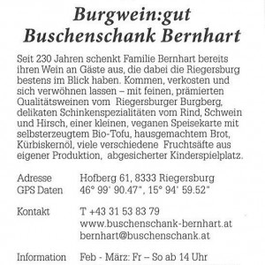 Weingut Buschenschank Bernhart - Riegersburg