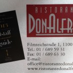 Don Alfredo - Visitenkarte - Ristorante Don Alfredo - Wien