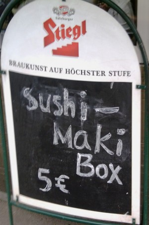 Li Li Außenwerbung Sushi-Maki