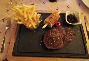 300g Rib Eye, nahezu perfekt!