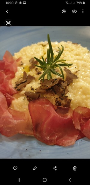 Trüffelrisotto mit Wildschweinschinken