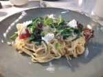 Hausgemachte Linguine |Spinat | gedörrte Paradeiser | hausgemacher Ricotta