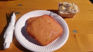 Tagesteller geb. Leberkäse mit Mayonnaisesalat