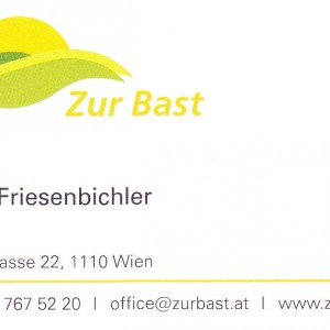 Gasthaus Zur Bast Visitenkarte - Gasthaus zur Bast - Wien