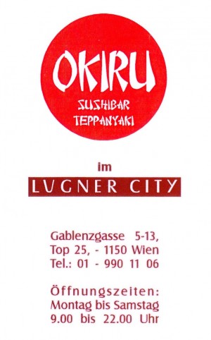 Okiru - Visitenkarte - Okiru im Mausimarkt - Wien