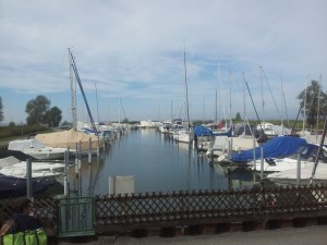 Der Blick auf den zugehörige Hafen. - Seerestaurant Salzmann - Fußach