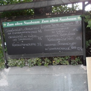 Tagesangebote - Wirtshaus Zum alten Nussbaum - Wien