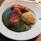 Knacker mit Spinat und Rösti, sehr gut! - Heidenkummer - Wien