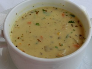 Die Kartoffelsuppe war genial...