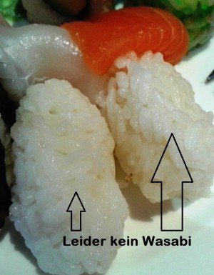 Klee Wok - (vom Buffet) Sushi-Nigiri OHNE Wasabi
