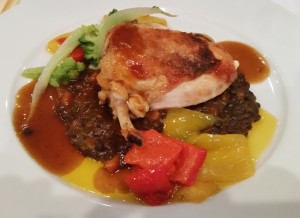 das Maishenderlfilet auf Oliven-Chili-Linsen - Duspara - Wien