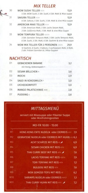 Asia-Restaurant WOW - Speisekarte Flyer-06 - WOW - Wien