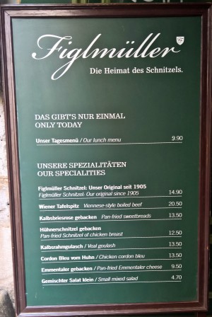 Die Heimat des Schnitzel, also zumindest laut den verschiedensten ... - Figlmüller - Wollzeile - Wien
