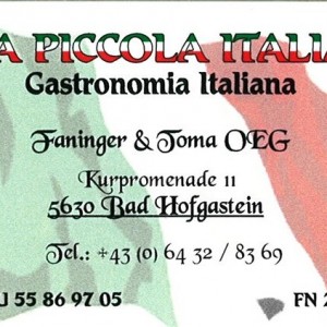 Visitenkarte - La Piccola Italia - Bad Hofgastein