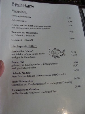 Vorspeisen und Fisch. - Gasthaus Mövenblick - Fußach