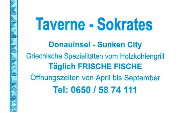 Taverne Sokrates - Visitenkarte - Taverne Sokrates - Wien