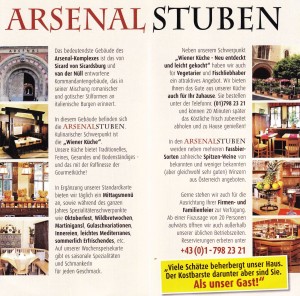 Arsenalstuben Flyer Seite 2 und 3 - Arsenalstuben - Wien