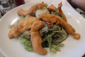 Gasthaus Draxler vlg Golli - Blattsalate mit gebackenen Hühnerstreifen
