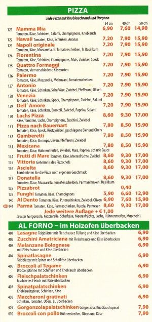 Pizzeria Vittoria Flyer Seite 4 - Vittoria - Wien