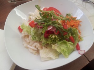 Gemischter Salat mit Hausdressing im Rahmen des Sonntags-Menüs. - Café-Conditorei Reichl - Wolfurt
