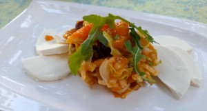Marillen-Trauben-Salat mit Schafkäse - Hawlik´s Schlemmereck - Bad Vöslau
