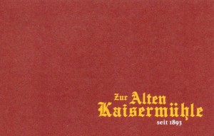 Zur Alten Kaisermühle - Visitenkarte