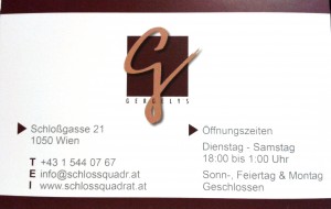 Visitenkarte - Gergely's - Wien