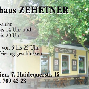 Gasthaus Zehetner - Visitenkarte