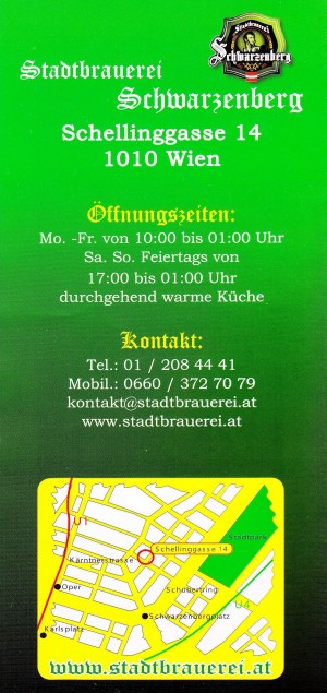 Stadtbrauerei Schwarzenberg Flyer Seite 4 - Stadtbrauerei Schwarzenberg - Wien