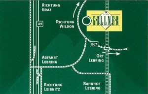 Visitenkarte Wegbeschreibung - Gasthof Gollner - Lebring