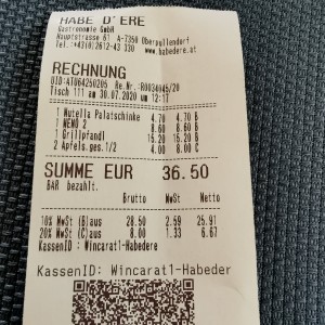 Rechnung 07/2020 - Habe d'ere - Oberpullendorf