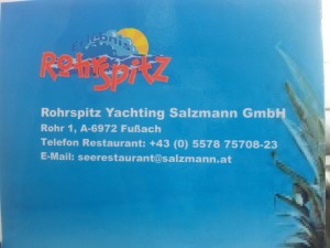 Buntes Logo und markante Adresse. - Seerestaurant Salzmann - Fußach
