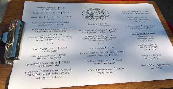Gastwirtschaft zum Ockermüller - Kritzendorf