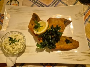 Gebackenes Saiblingsfilet + Sauce Tartare + Suppe + Erdäpfelsalat Menü auch ... - Renzenhof - Kaumberg