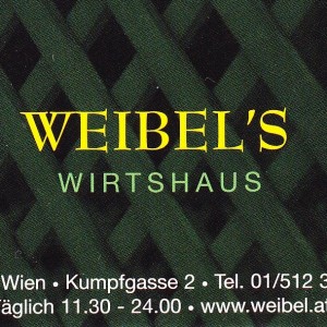 Weibel's Wirtshaus Visitenkarte 1 - Weibels Wirtshaus - Wien