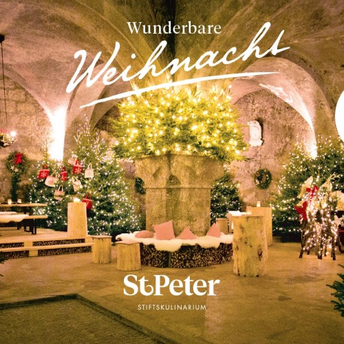 Weihnachtswunderwelt mit Glühweinstand im St. Peter Stiftskulinarium