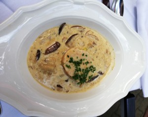 Steinpilzrahmsauce mit Knödel, himmlisch!