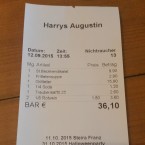 Rechnung - Harrys Augustin - Wien