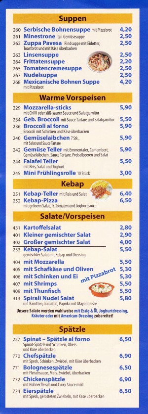 Chacora Flyer Seite 2 - Pizzeria-Ristorante Chacora - Wien