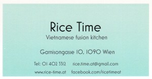 Rice Time - Visitenkarte