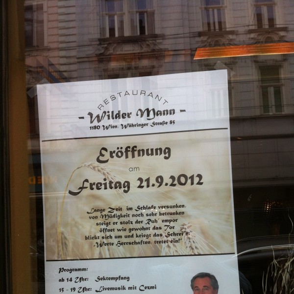Seit 21.9.2012 - Wilder Mann - Wien