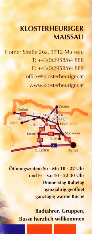 Klosterheuriger Maissau Flyer Seite 08 - Klosterheuriger Maissau - Maissau